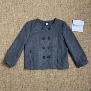 J Crew Wool Blend Double Breasted Jacket